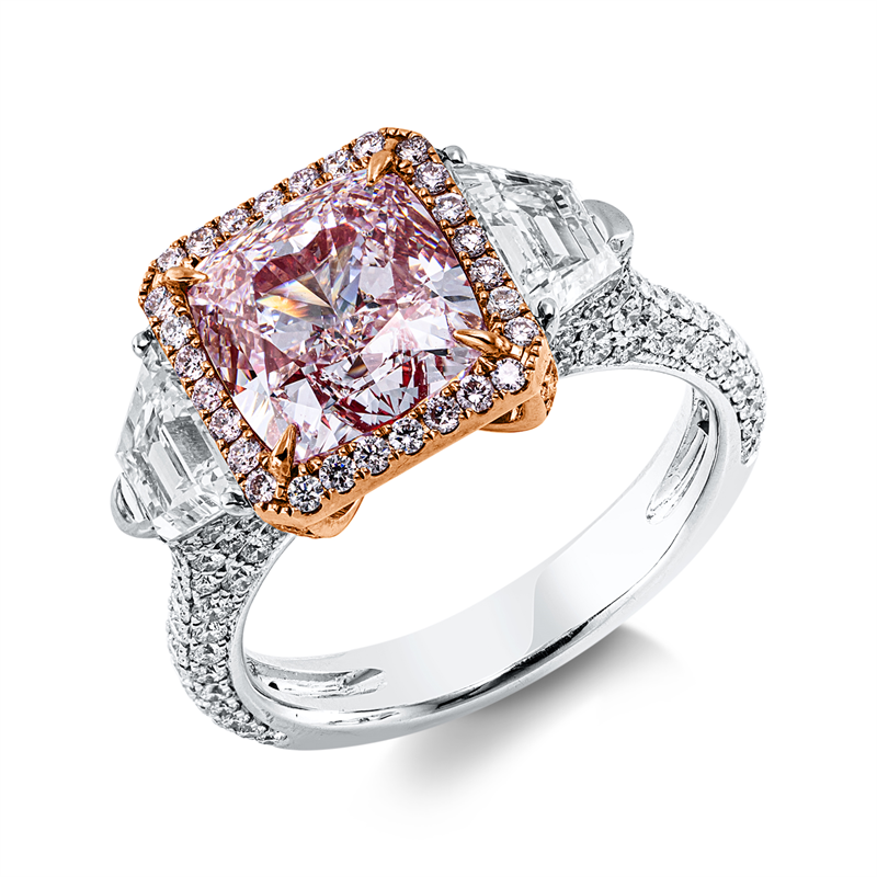 Ring    aus 750/-18 Karat Weißgold / Rotgold mit 191 Diamanten 5