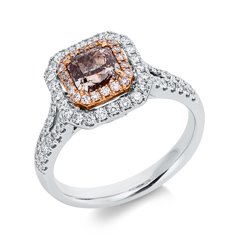 Ring    aus 750/-18 Karat Weißgold / Rotgold mit 73 Diamanten 1