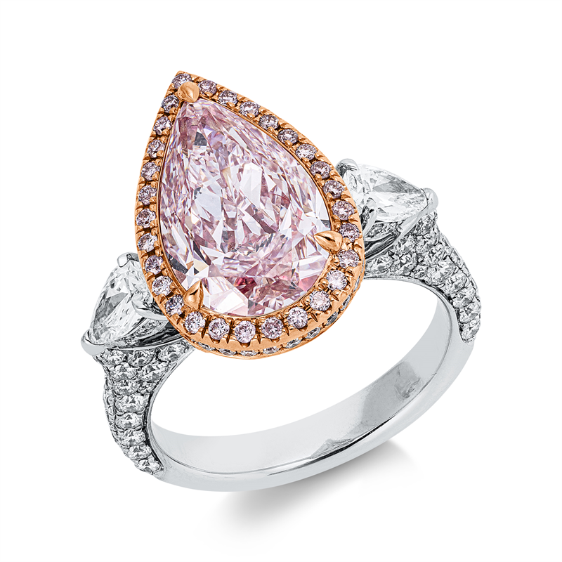 Ring    aus 750/-18 Karat Weißgold / Rotgold mit 183 Diamanten 5