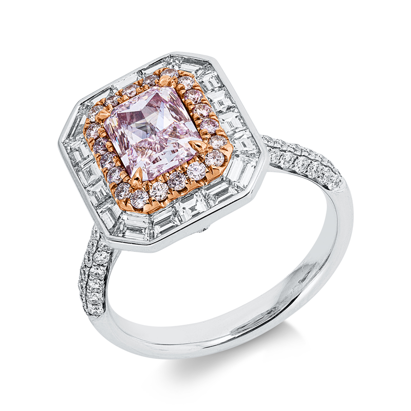 Ring    aus 750/-18 Karat Weißgold / Rotgold mit 133 Diamanten 2