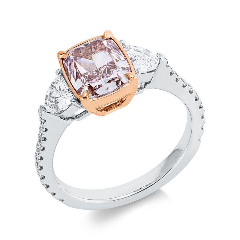 Ring    aus 750/-18 Karat Weißgold / Rotgold mit 23 Diamanten 2