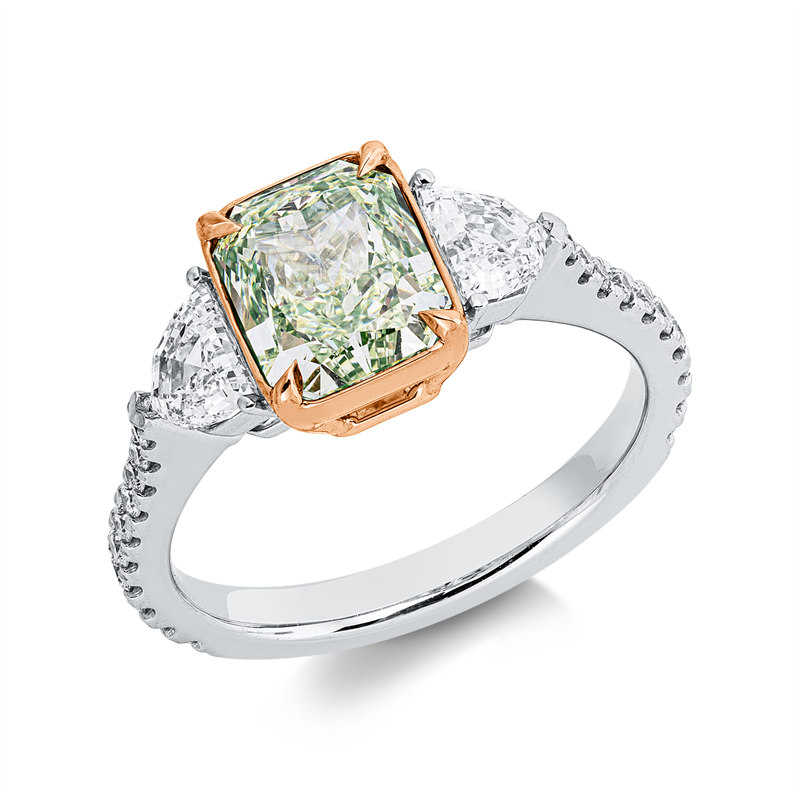 Ring    aus 750/-18 Karat Weißgold / Rotgold mit 23 Diamanten 2