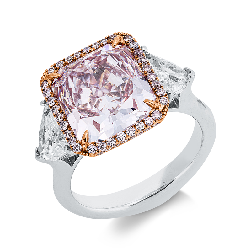 Ring    aus 750/-18 Karat Weißgold / Rotgold mit 115 Diamanten 7