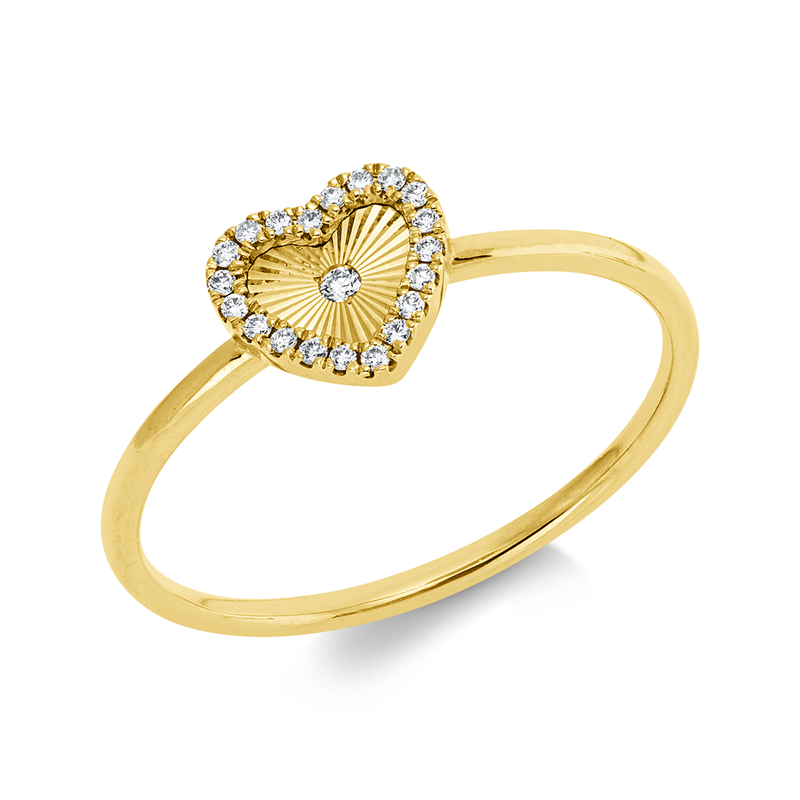 Ring    aus 750/-18 Karat Gelbgold mit 21 Diamanten 0