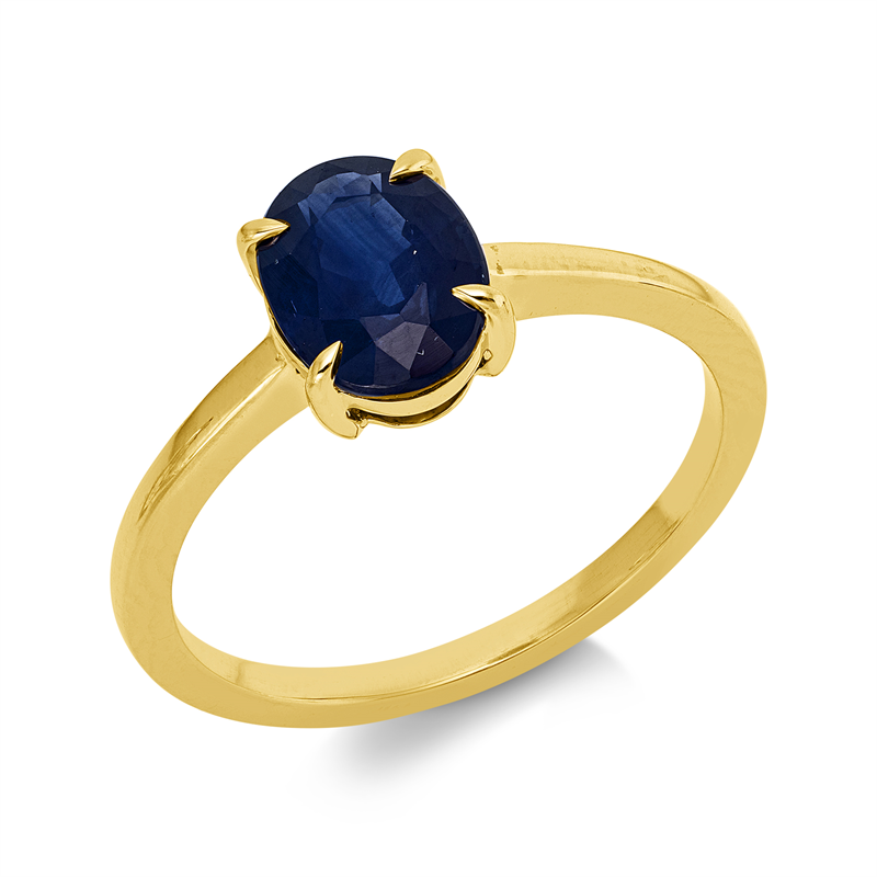 Ring mit Saphir  aus 750/-18 Karat Gelbgold  