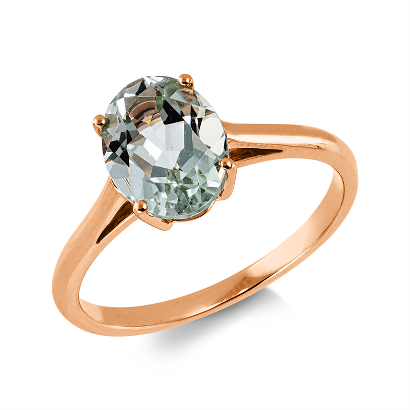 Ring mit Amethyst  aus 750/-18 Karat Rotgold  