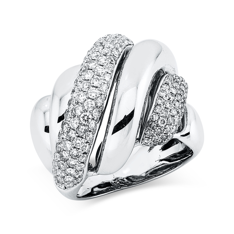 Ring    aus 750/-18 Karat Weißgold mit 168 Diamanten 2