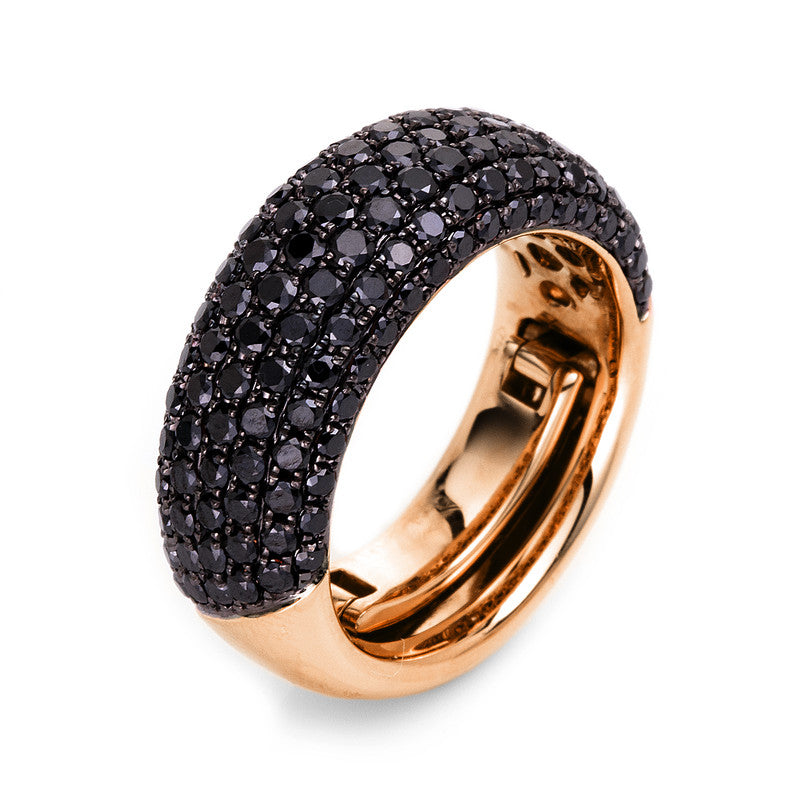 Ring    aus 750/-18 Karat Rotgold mit 133 Diamanten 1