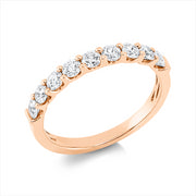 Ring - Memoire halb aus Gold mit Diamanten - 1L461