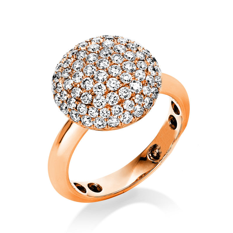 Ring    aus 750/-18 Karat Rotgold mit 85 Diamanten 1