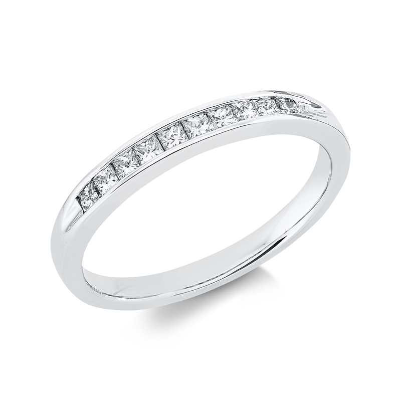 Ring    aus 750/-18 Karat Weißgold mit 10 Diamanten 0
