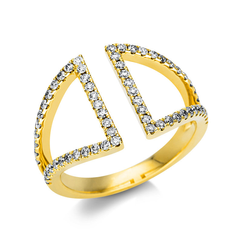 Ring    aus 585/-14 Karat Gelbgold mit 64 Diamanten 0