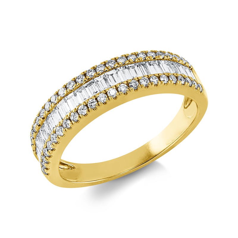 Ring    aus 750/-18 Karat Gelbgold mit 68 Diamanten 0