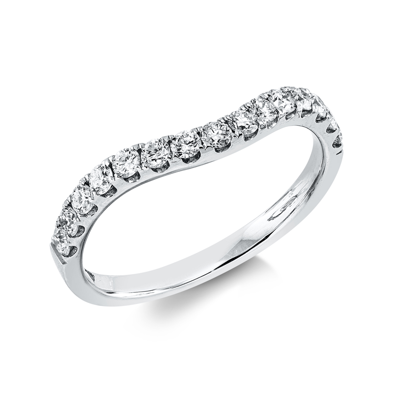 Ring    aus 750/-18 Karat Weißgold mit 15 Diamanten 0