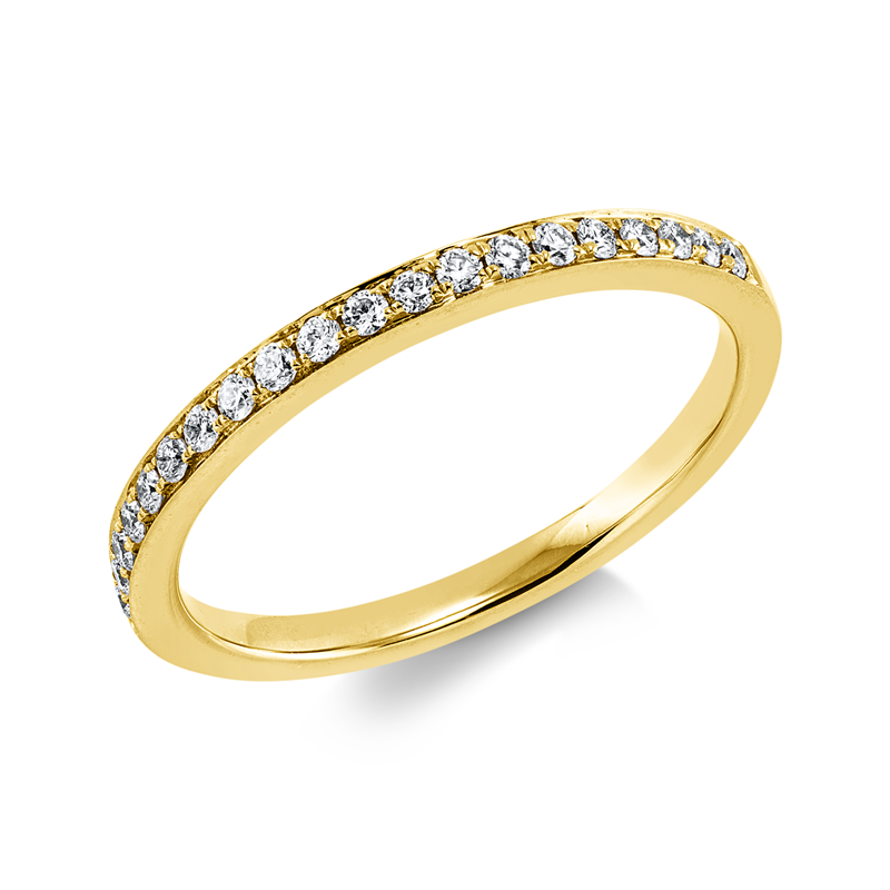 Ring    aus 750/-18 Karat Gelbgold mit 20 Diamanten 0