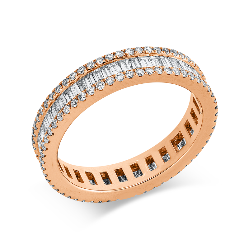 Ring    aus 750/-18 Karat Rotgold mit 174 Diamanten 1