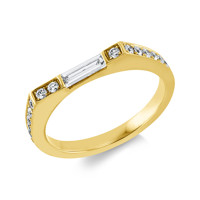 Ring    aus 750/-18 Karat Gelbgold mit 16 Diamanten 0