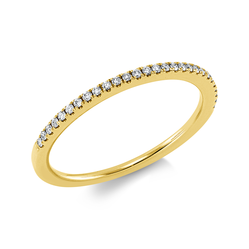 Ring    aus 750/-18 Karat Gelbgold mit 28 Diamanten 0