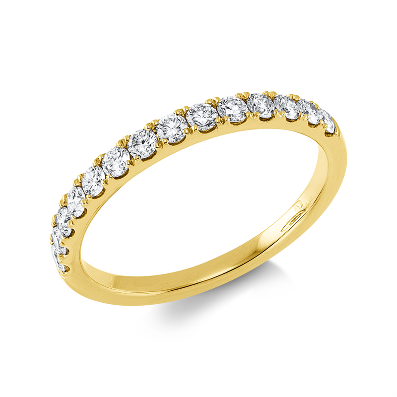 Ring    aus 750/-18 Karat Gelbgold mit 14 Diamanten 0