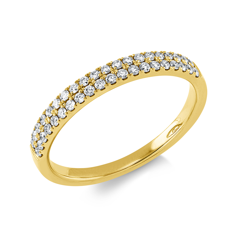 Ring    aus 750/-18 Karat Gelbgold mit 40 Diamanten 0