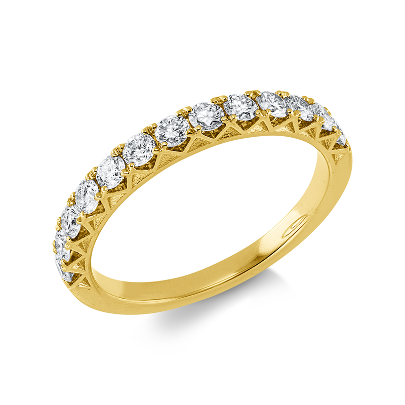 Ring    aus 750/-18 Karat Gelbgold mit 13 Diamanten 0