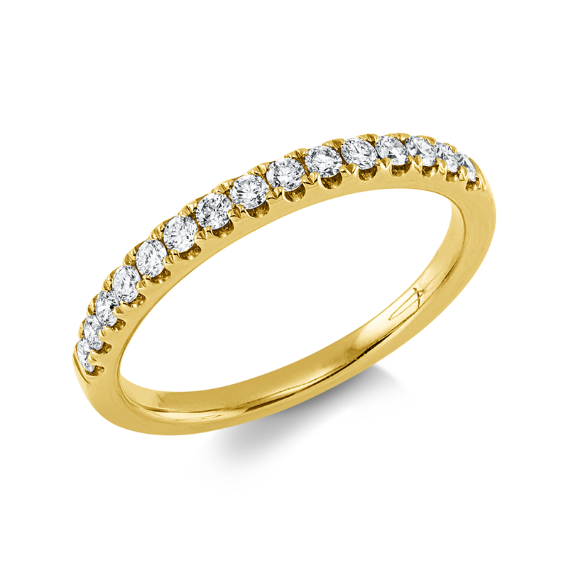 Ring    aus 750/-18 Karat Gelbgold mit 15 Diamanten 0
