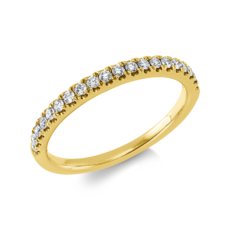 Ring    aus 750/-18 Karat Gelbgold mit 20 Diamanten 0