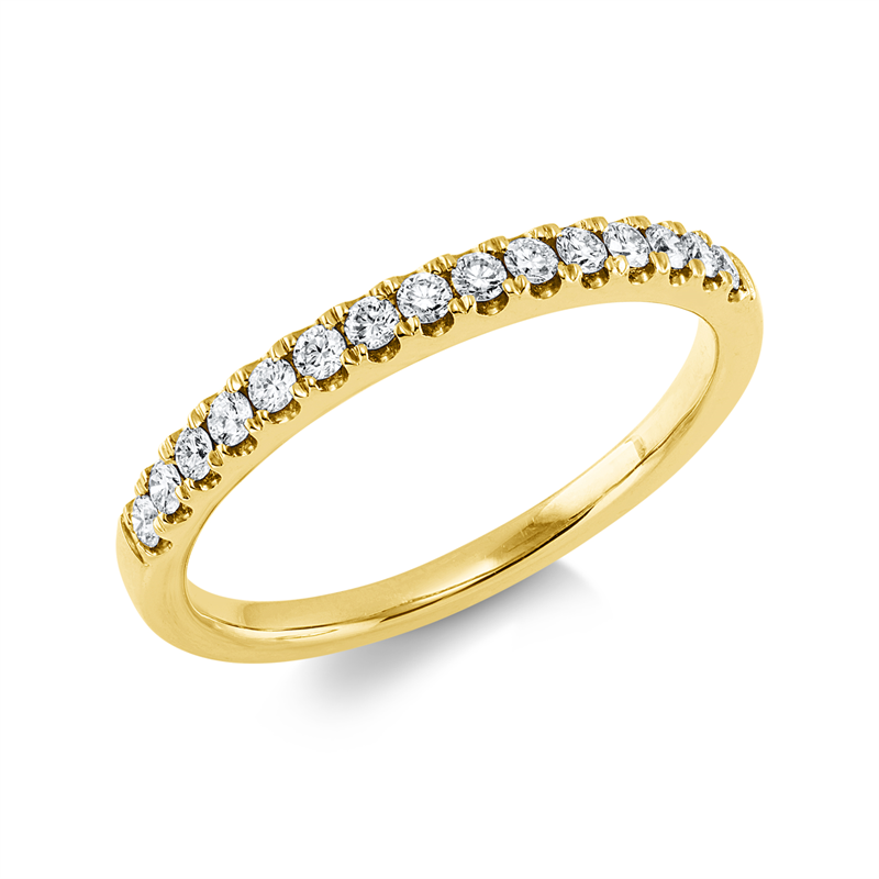 Ring    aus 750/-18 Karat Gelbgold mit 15 Diamanten 0