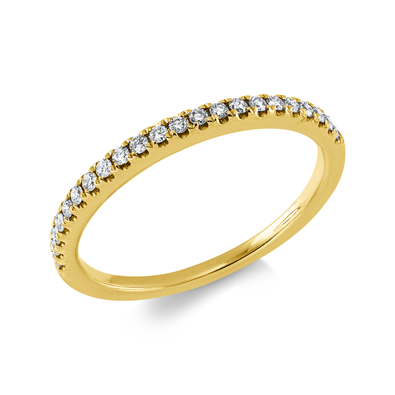 Ring    aus 750/-18 Karat Gelbgold mit 22 Diamanten 0