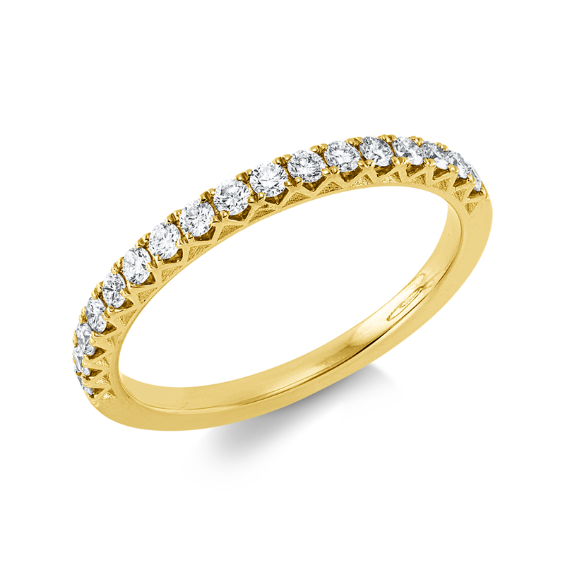 Ring    aus 750/-18 Karat Gelbgold mit 17 Diamanten 0