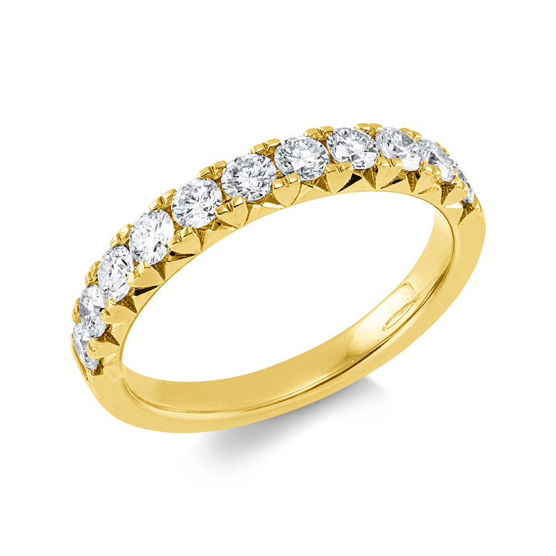 Ring    aus 750/-18 Karat Gelbgold mit 11 Diamanten 0