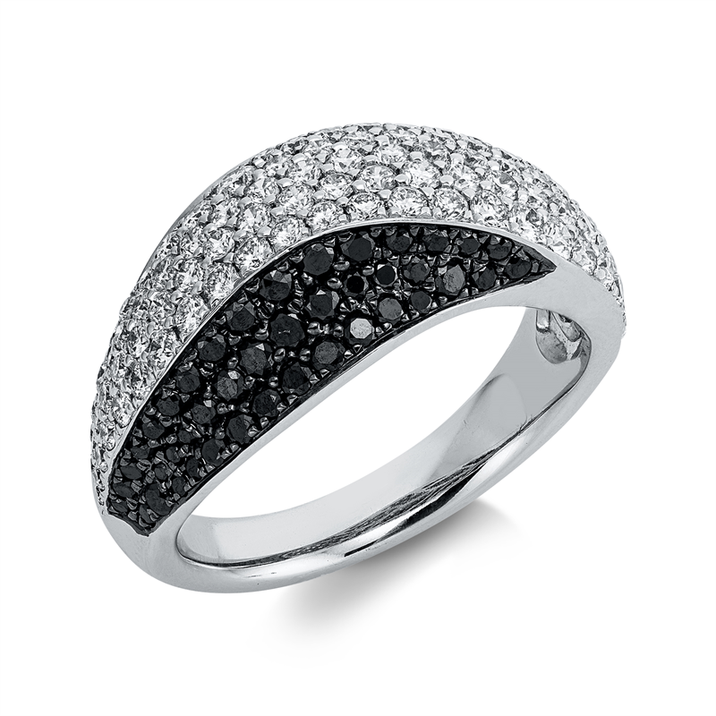 Ring    aus 750/-18 Karat Weißgold mit 137 Diamanten 1