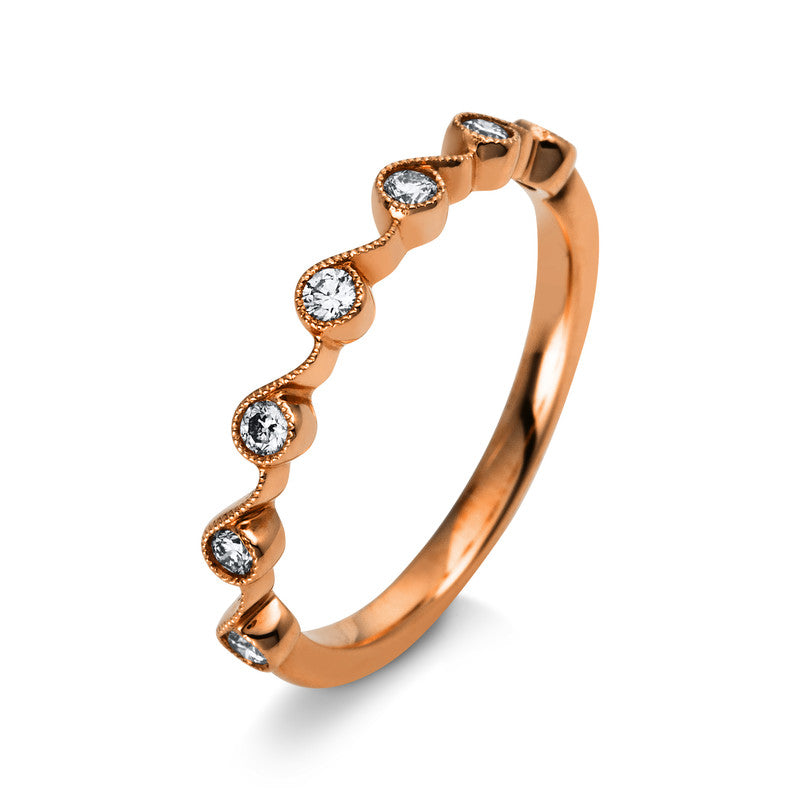 Ring    aus 750/-18 Karat Rotgold mit 7 Diamanten 0