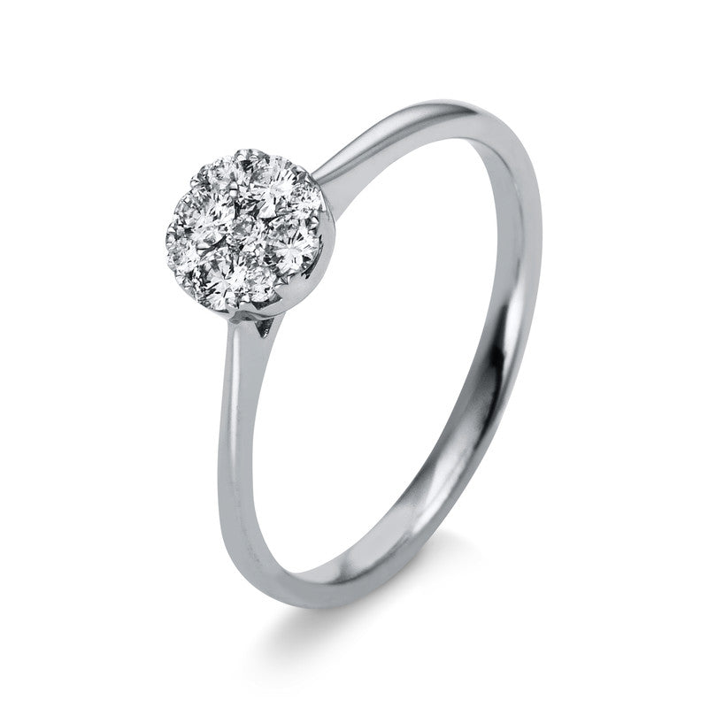 Ring    aus 750/-18 Karat Weißgold mit 9 Diamanten 0