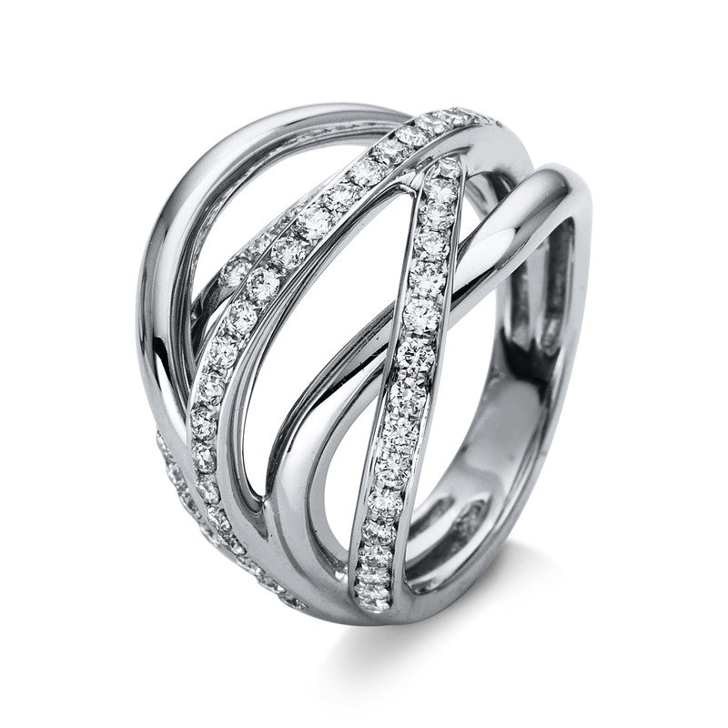 Ring    aus 750/-18 Karat Weißgold mit 54 Diamanten 0