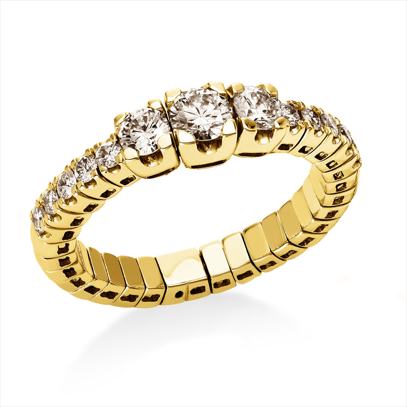 Ring    aus 750/-18 Karat Gelbgold mit 13 Diamanten 0