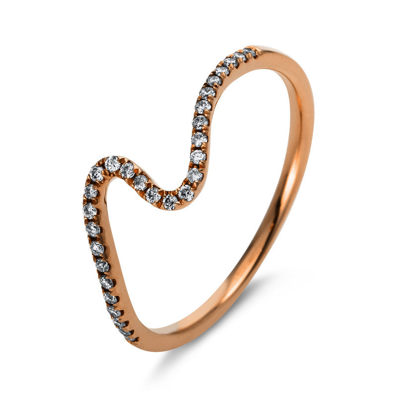Ring    aus 750/-18 Karat Rotgold mit 29 Diamanten 0