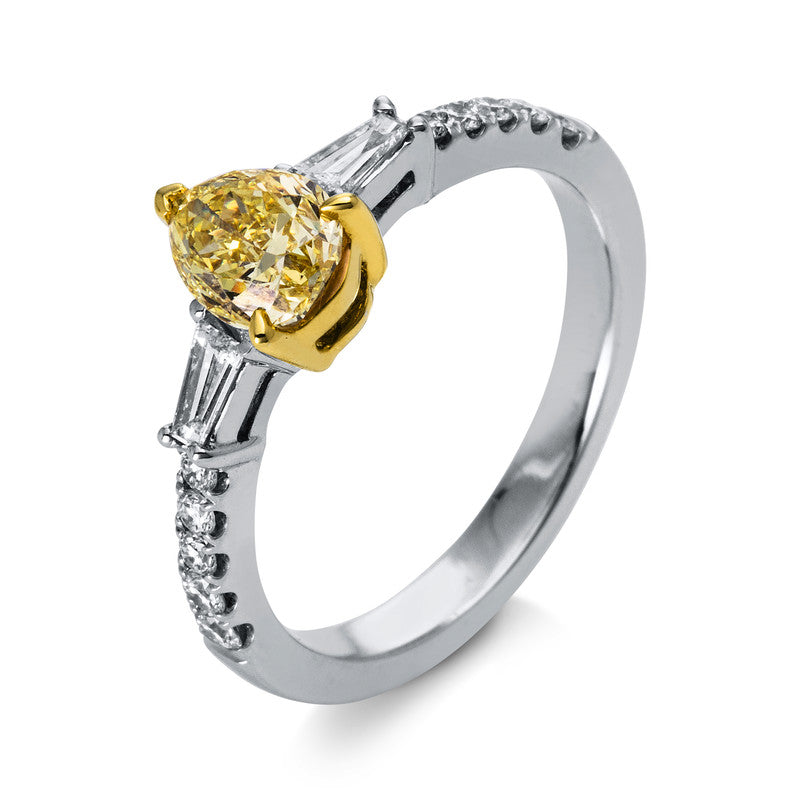 Ring    aus 750/-18 Karat Weißgold / Gelbgold mit 13 Diamanten 1