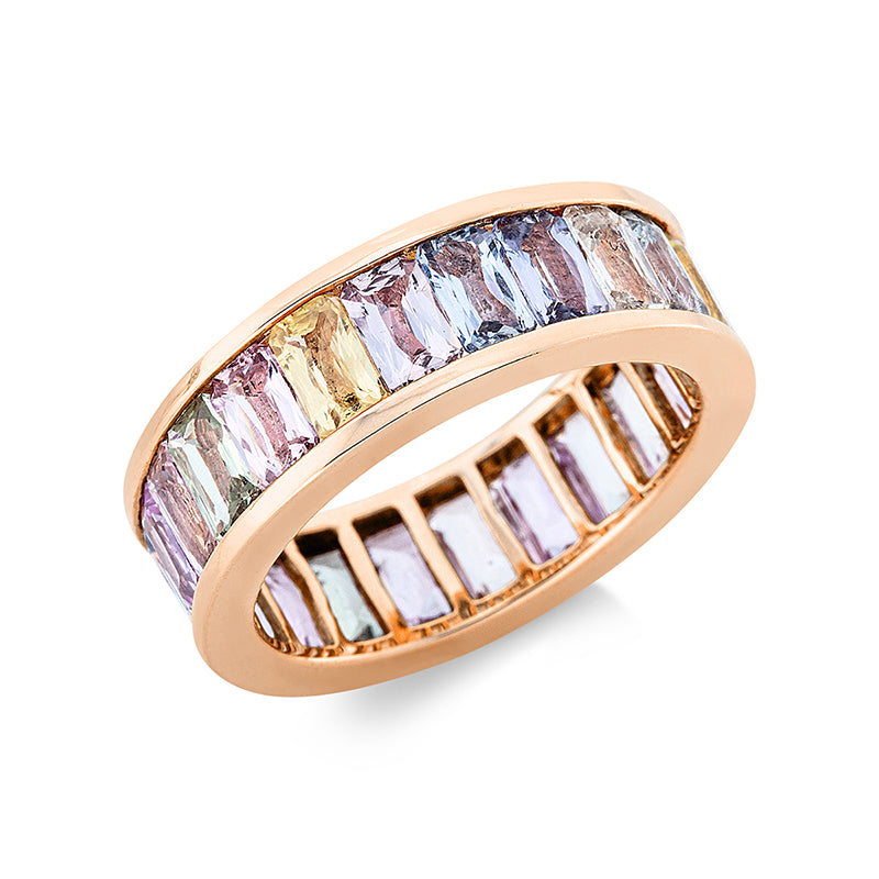 Ring mit Saphir  aus 750/-18 Karat Rotgold  