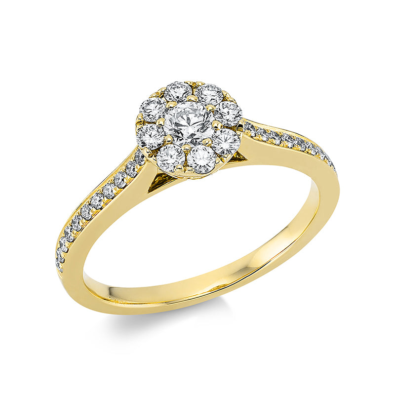 Ring - Halo Sparkle aus Gold mit Diamanten - 1O391