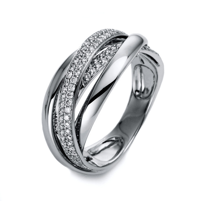 Ring    aus 750/-18 Karat Weißgold mit 220 Diamanten 1
