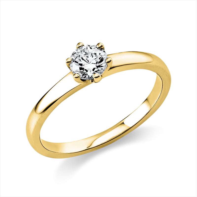 Ring    aus 750/-18 Karat Gelbgold mit 1 Diamant 0