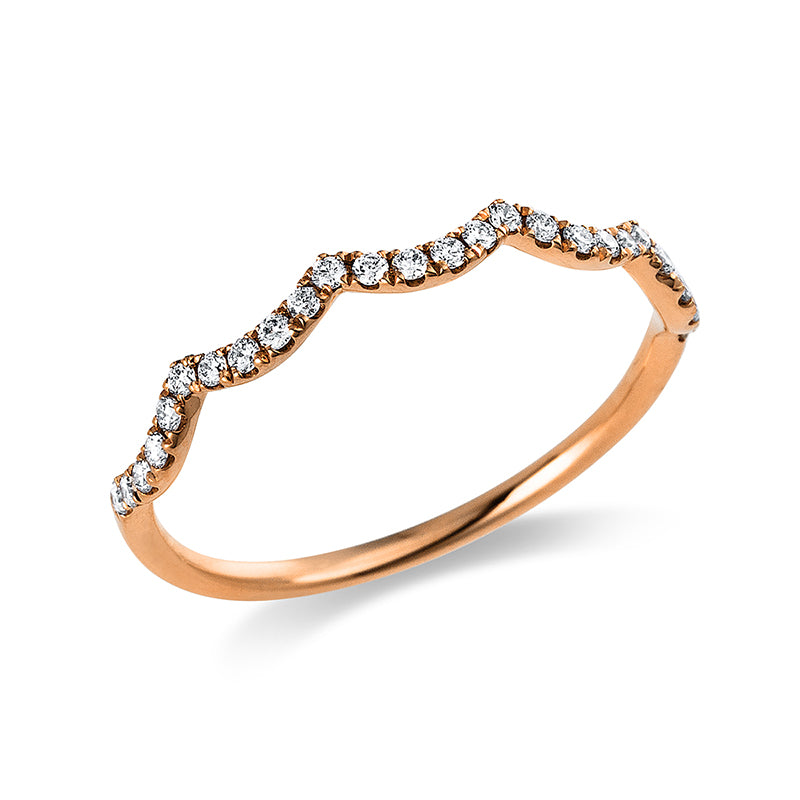 Ring    aus 585/-14 Karat Rotgold mit 26 Diamanten 0