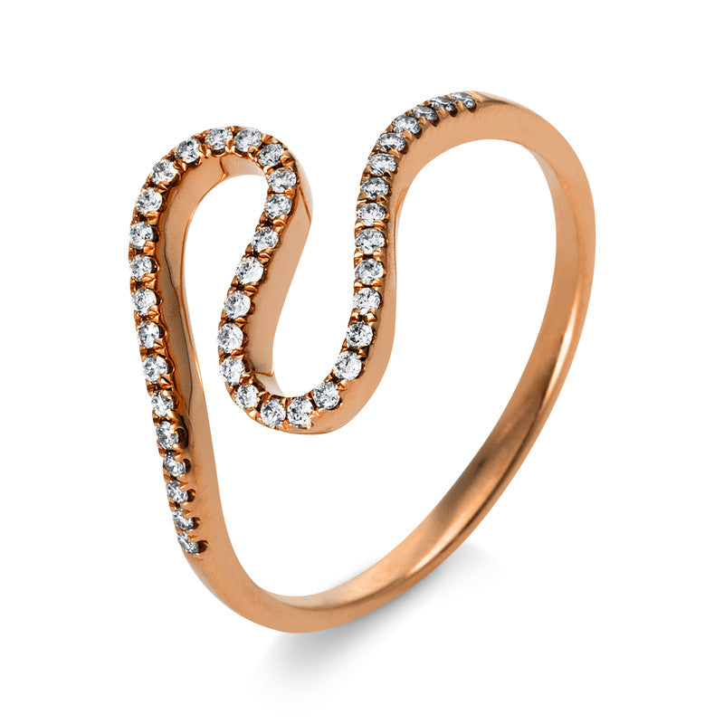 Ring    aus 750/-18 Karat Rotgold mit 41 Diamanten 0