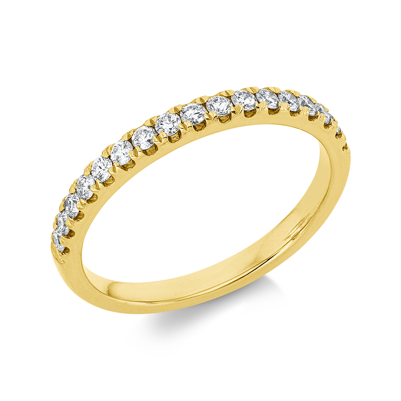 Ring    aus 750/-18 Karat Gelbgold mit 17 Diamanten 0