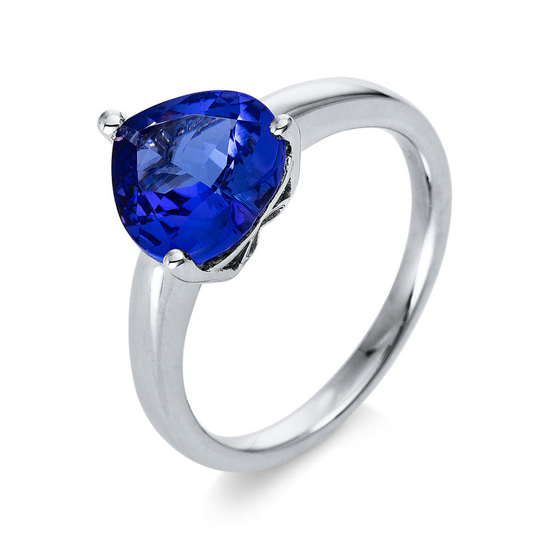 Ring mit Tansanit  aus 750/-18 Karat Weißgold  