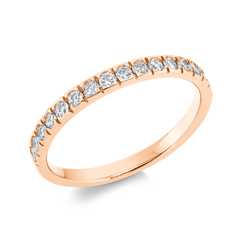 Ring    aus 750/-18 Karat Rotgold mit 17 Diamanten 0
