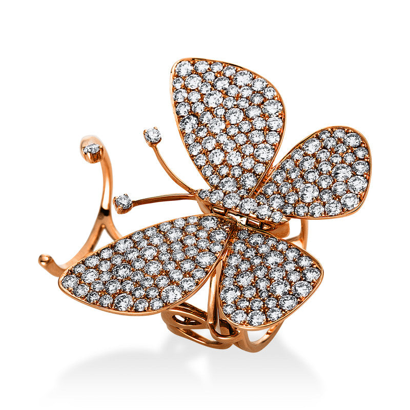 Ring    aus 750/-18 Karat Rotgold mit 191 Diamanten 5