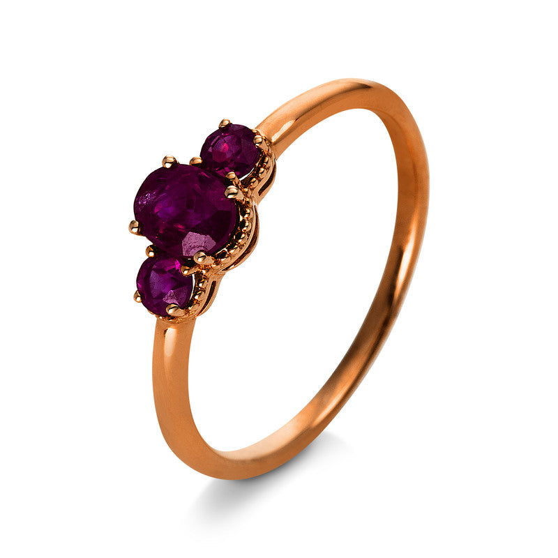 Ring mit Rubin  aus 750/-18 Karat Rotgold  