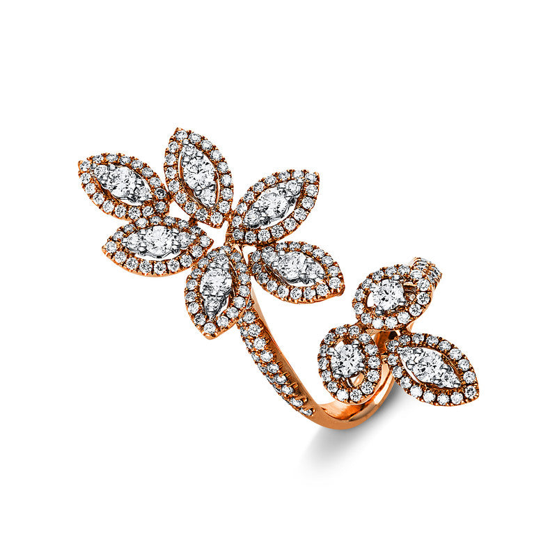 Ring    aus 750/-18 Karat Rotgold / Weißgold mit 199 Diamanten 2